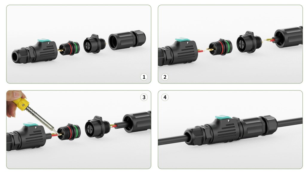 M12 circular waterproof connectors coding guide