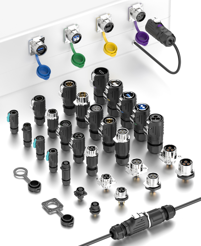 AGX LP series waterproof power connectors technology